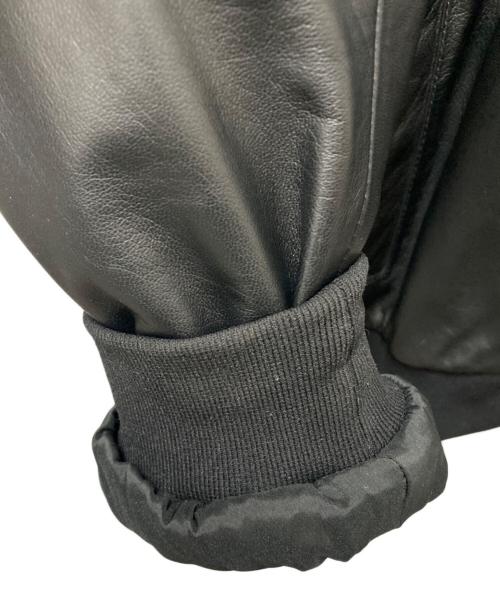 EMPORIO ARMANI（エンポリオアルマーニ）EMPORIO ARMANI (エンポリオアルマーニ) レザージャケット ブラック サイズ:SIZE 52の古着・服飾アイテム