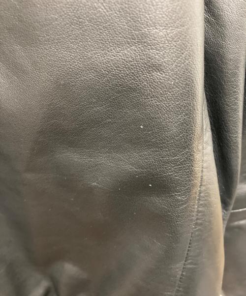 EMPORIO ARMANI（エンポリオアルマーニ）EMPORIO ARMANI (エンポリオアルマーニ) レザージャケット ブラック サイズ:SIZE 52の古着・服飾アイテム