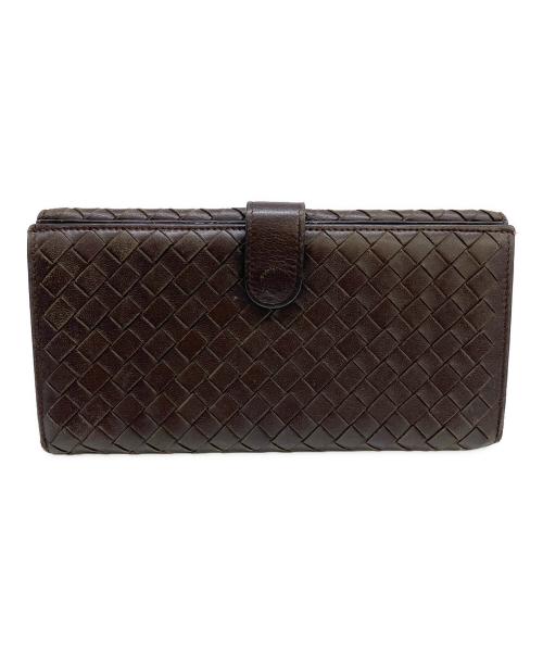 BOTTEGA VENETA（ボッテガベネタ）BOTTEGA VENETA (ボッテガベネタ) 長財布　	イントレチャート ブラウンの古着・服飾アイテム