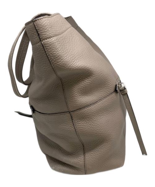 MIU MIU（ミュウミュウ）MIU MIU (ミュウミュウ) レザートートバッグ ベージュの古着・服飾アイテム