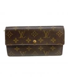 LOUIS VUITTON（ルイ ヴィトン）の古着「長財布　ポルト モネ クレディ」｜ブラウン