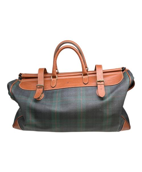 POLO RALPH LAUREN（ポロ・ラルフローレン）POLO RALPH LAUREN (ポロ・ラルフローレン) ボストンバッグ ブラウン×グリーンの古着・服飾アイテム