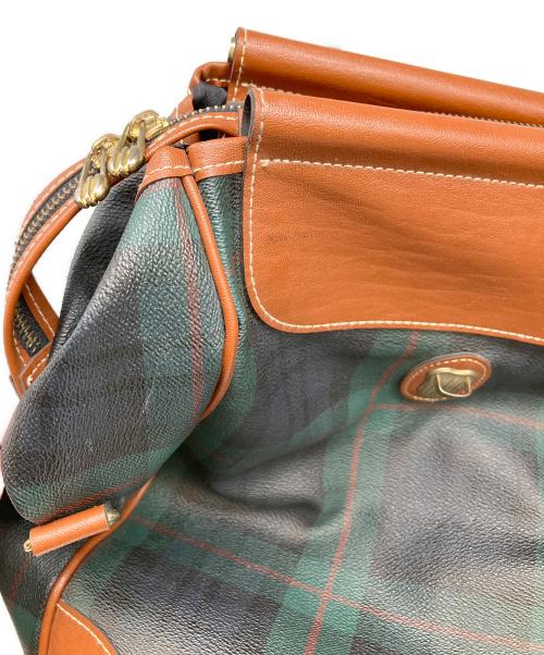 POLO RALPH LAUREN（ポロ・ラルフローレン）POLO RALPH LAUREN (ポロ・ラルフローレン) ボストンバッグ ブラウン×グリーンの古着・服飾アイテム