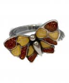 BOTTEGA VENETAボッテガベネタ）の古着「シルバーバタフライリング」｜シルバー×ベージュ