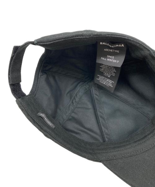 BALENCIAGA（バレンシアガ）BALENCIAGA (バレンシアガ) ARCHETYPEキャップ ブラック サイズ:SIZE L（59㎝）の古着・服飾アイテム