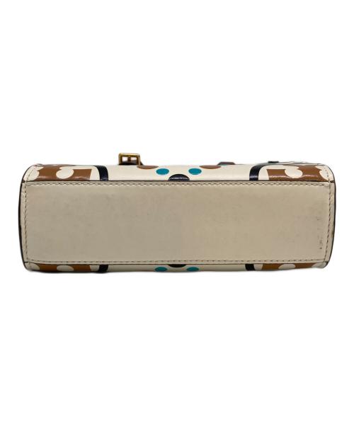 TORY BURCH（トリーバーチ）TORY BURCH (トリーバーチ) Tモノグラムコントラストエンボスミニスクエアトートハンドバッグ ベージュの古着・服飾アイテム