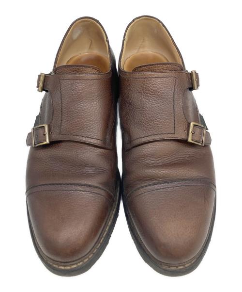 PARABOOT（パラブーツ）PARABOOT (パラブーツ) WILLIAM ダブルモンクストラップシューズ ブラウン サイズ:7 1/2の古着・服飾アイテム