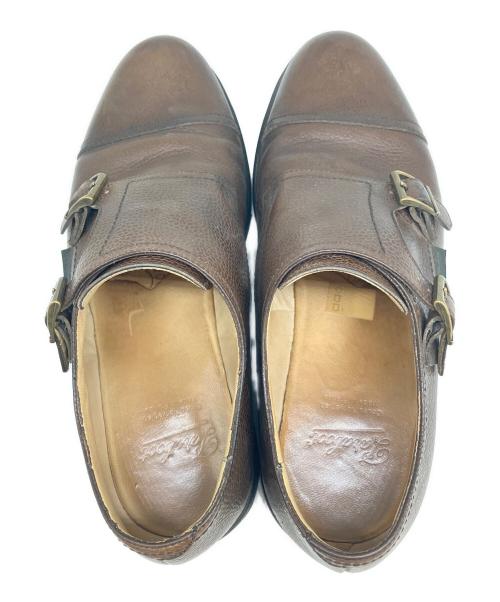 PARABOOT（パラブーツ）PARABOOT (パラブーツ) WILLIAM ダブルモンクストラップシューズ ブラウン サイズ:7 1/2の古着・服飾アイテム