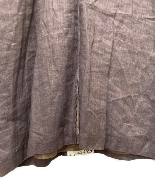 genten（ゲンテン）genten (ゲンテン) リネンワンピース ブラウン サイズ:38 未使用品の古着・服飾アイテム