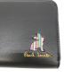 中古・古着 PAUL SMITH (ポールスミス) 長財布　マーケトリーストライプ ブラック：13000円