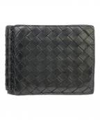 BOTTEGA VENETAボッテガベネタ）の古着「マネークリップ　イントレチャート」｜ブラック