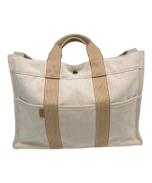 HERMES（エルメス）HERMES (エルメス) キャンバストートバッグ　	フルートゥMM ベージュ サイズ:MMの古着・服飾アイテム