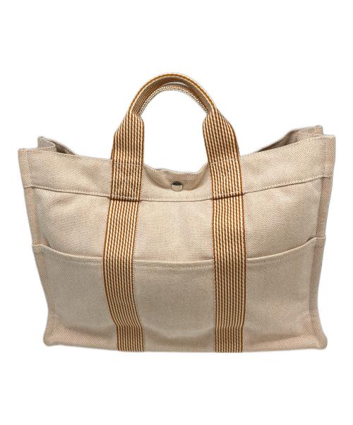 HERMES（エルメス）HERMES (エルメス) キャンバストートバッグ　	フルートゥMM ベージュ サイズ:MMの古着・服飾アイテム