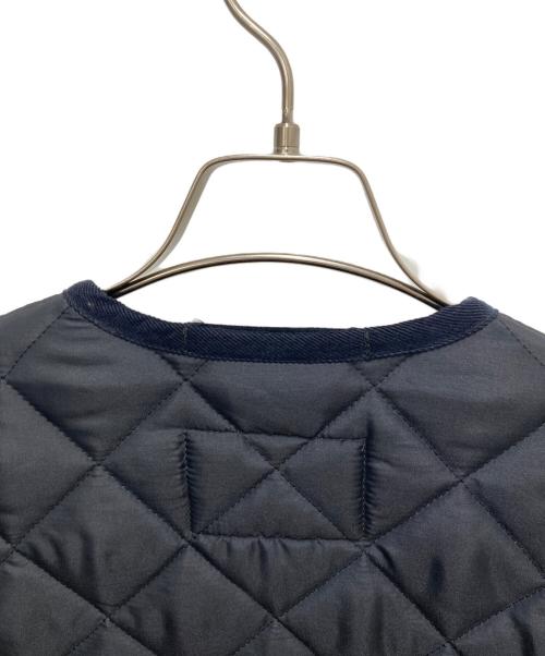 Traditional Weatherwear（トラディショナルウェザーウェア）Traditional Weatherwear (トラディショナルウェザーウェア) ARKLEY LONG キルティングノーカラーロングコート ネイビー サイズ:32の古着・服飾アイテム