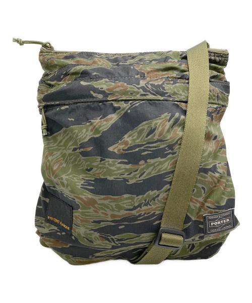 PORTER（ポーター）PORTER (ポーター) Hysteric Glamour (ヒステリックグラマー) TIGER CAMO PACKS アーミーポーチ オリーブの古着・服飾アイテム
