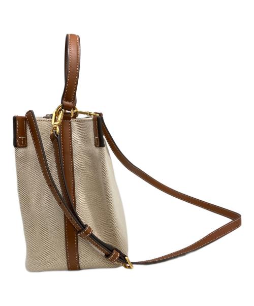 TORY BURCH（トリーバーチ）TORY BURCH (トリーバーチ) バスケットショルダーバッグ ベージュの古着・服飾アイテム