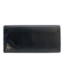 PRADA（プラダ）の古着「長財布 サフィアーノ」｜ブラック