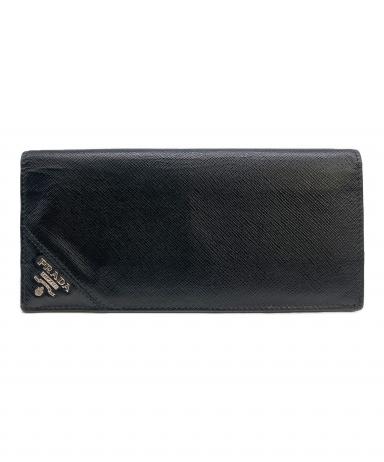 中古・古着通販】PRADA (プラダ) 長財布 サフィアーノ ブラック