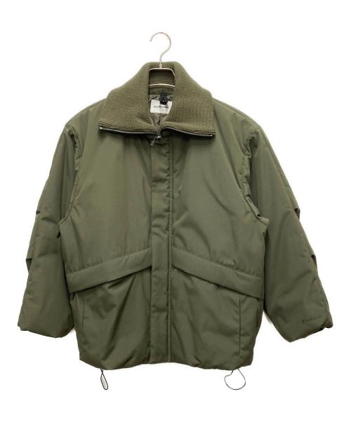 MONKEY TIME（モンキータイム）MONKEY TIME (モンキータイム) パデッド ニットカラー ジャケット カーキ サイズ:Sの古着・服飾アイテム