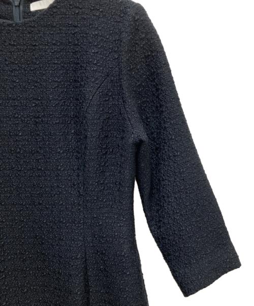 JENNE（ジェンヌ）JENNE (ジェンヌ) クラシックIラインツイードワンピース ブラック サイズ:Sの古着・服飾アイテム