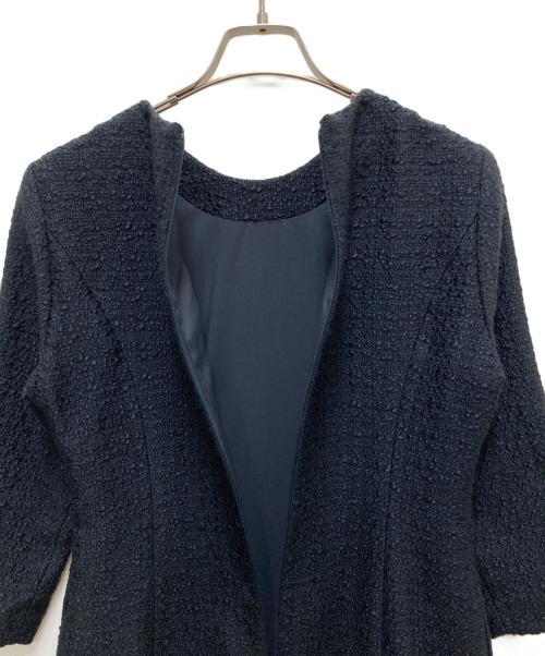 JENNE（ジェンヌ）JENNE (ジェンヌ) クラシックIラインツイードワンピース ブラック サイズ:Sの古着・服飾アイテム