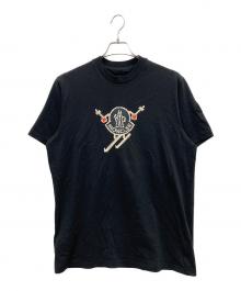 MONCLER（モンクレール）の古着「スキーロゴ半袖Tシャツ」｜ブラック