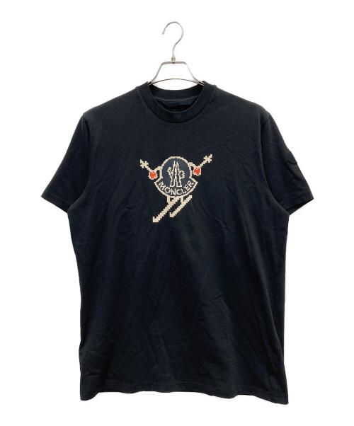 MONCLER（モンクレール）MONCLER (モンクレール) スキーロゴ半袖Tシャツ ブラック サイズ:Mの古着・服飾アイテム