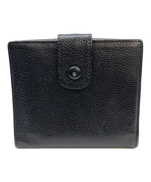 CHANEL（シャネル）CHANEL (シャネル) 2つ折り財布　キャビアスキン　 ブラックの古着・服飾アイテム