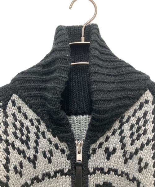 X-GIRL（エックスガール）X-GIRL (エックスガール) LOGO PATTERN NORDIC CARDIGAN ブラック サイズ:SIZE Freeの古着・服飾アイテム