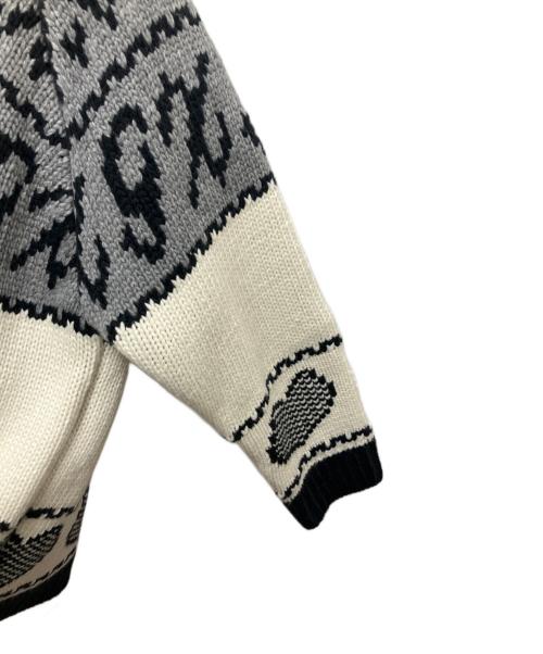 X-GIRL（エックスガール）X-GIRL (エックスガール) LOGO PATTERN NORDIC CARDIGAN ブラック サイズ:SIZE Freeの古着・服飾アイテム