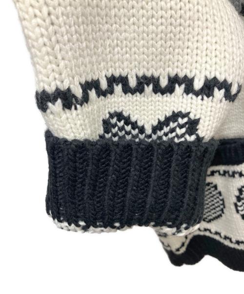 X-GIRL（エックスガール）X-GIRL (エックスガール) LOGO PATTERN NORDIC CARDIGAN ブラック サイズ:SIZE Freeの古着・服飾アイテム