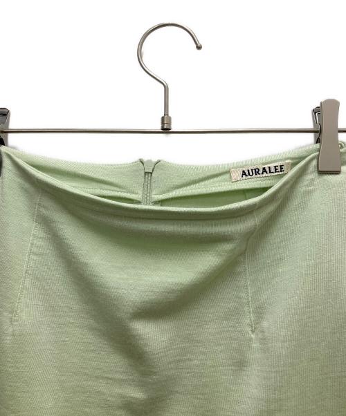 AURALEE（オーラリー）AURALEE (オーラリー) COTTON SLUB RAYON PLAITING SKIRT 黄緑 サイズ:SIZE 0の古着・服飾アイテム