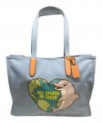 COACHコーチ）の古着「トートバッグ　100 パーセント リサイクル キャンバス トート」｜スカイブルー