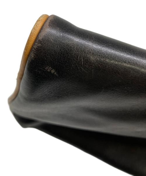 CELINE（セリーヌ）CELINE (セリーヌ) フラップクラッチバッグ ブラック×ブラウンの古着・服飾アイテム