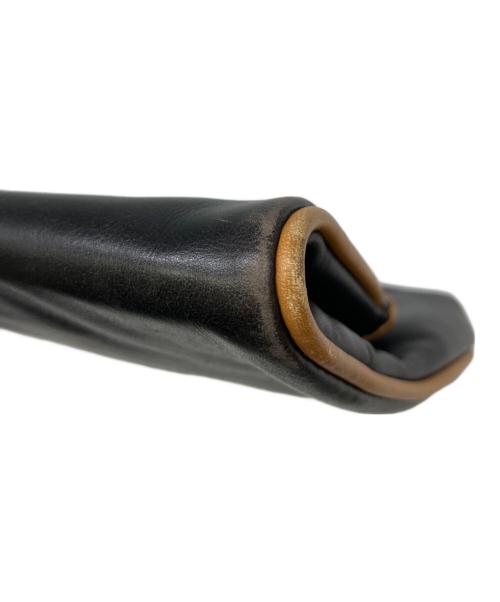 CELINE（セリーヌ）CELINE (セリーヌ) フラップクラッチバッグ ブラック×ブラウンの古着・服飾アイテム