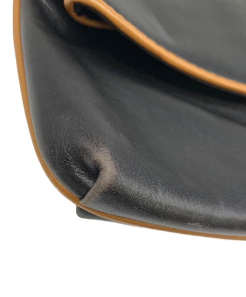 CELINE（セリーヌ）CELINE (セリーヌ) フラップクラッチバッグ ブラック×ブラウンの古着・服飾アイテム