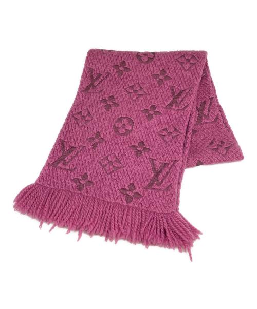 LOUIS VUITTON（ルイ ヴィトン）LOUIS VUITTON (ルイ ヴィトン) マフラー エシャルプ･ロゴマニア ピンクの古着・服飾アイテム