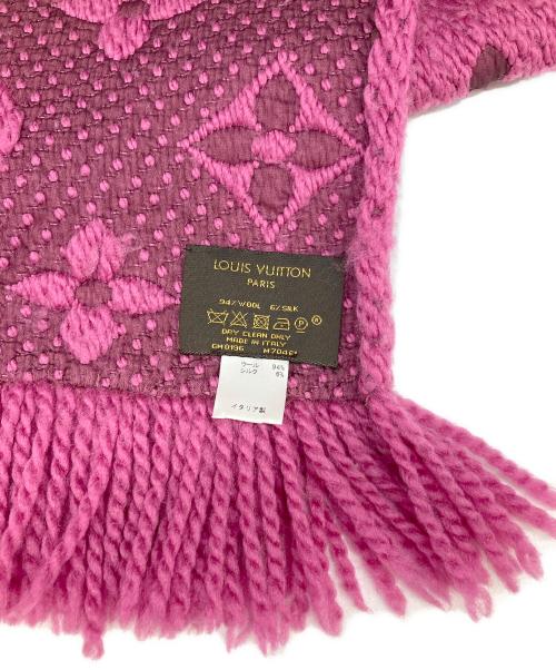 LOUIS VUITTON（ルイ ヴィトン）LOUIS VUITTON (ルイ ヴィトン) マフラー エシャルプ･ロゴマニア ピンクの古着・服飾アイテム