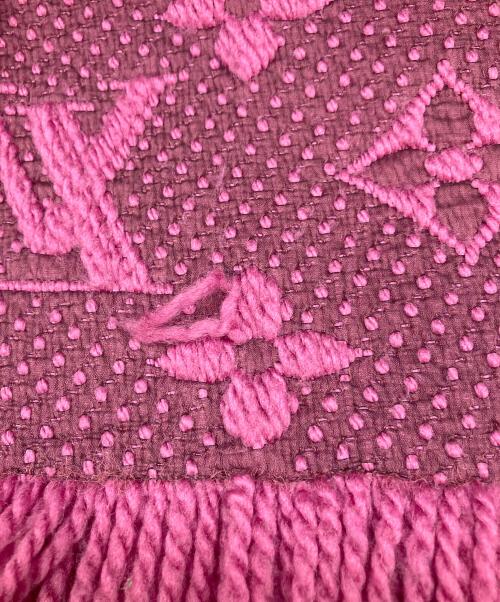 LOUIS VUITTON（ルイ ヴィトン）LOUIS VUITTON (ルイ ヴィトン) マフラー エシャルプ･ロゴマニア ピンクの古着・服飾アイテム
