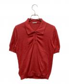 MIU MIUミュウミュウ）の古着「ニットポロシャツ」｜ブラウン