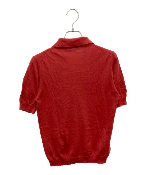 MIU MIU（ミュウミュウ）MIU MIU (ミュウミュウ) ニットポロシャツ ブラウン サイズ:SIZE 42の古着・服飾アイテム