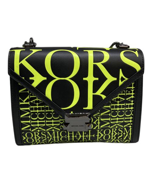 MICHAEL KORS（マイケル・コース）MICHAEL KORS (マイケルコース) ショルダーバッグ グリーン×ブラックの古着・服飾アイテム