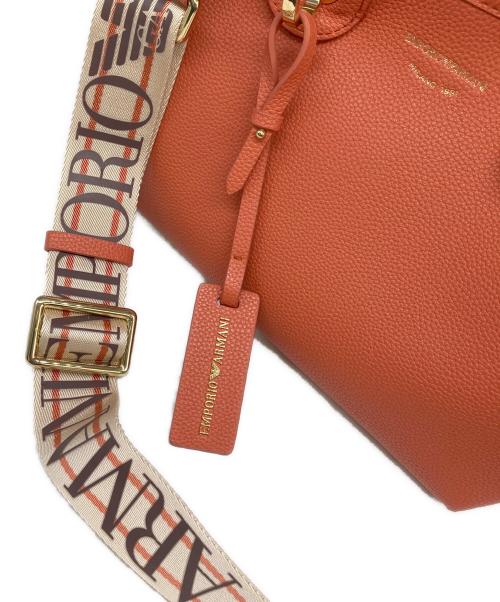 EMPORIO ARMANI（エンポリオアルマーニ）EMPORIO ARMANI (エンポリオアルマーニ) 2WAYハンド＆ショルダーバッグ テラコッタの古着・服飾アイテム