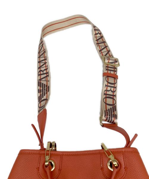 EMPORIO ARMANI（エンポリオアルマーニ）EMPORIO ARMANI (エンポリオアルマーニ) 2WAYハンド＆ショルダーバッグ テラコッタの古着・服飾アイテム