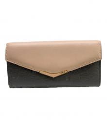 FENDI（フェンディ）の古着「トゥージュール 長財布 フラップロングウォレット」｜ベージュ×グレー