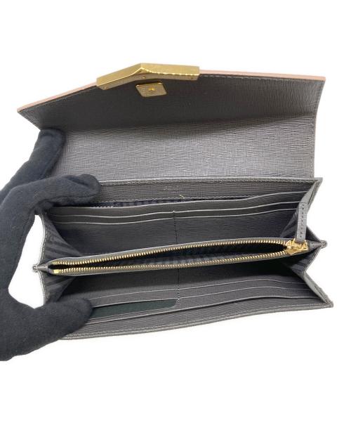 FENDI（フェンディ）FENDI (フェンディ) トゥージュール 長財布 フラップロングウォレット ベージュ×グレーの古着・服飾アイテム