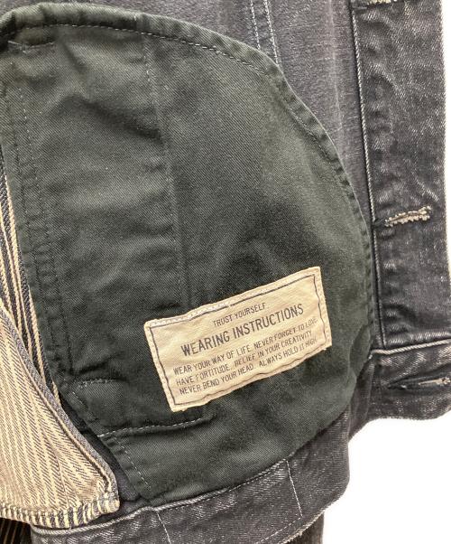 MIHARA YASUHIRO（ミハラヤスヒロ）MIHARA YASUHIRO (ミハラヤスヒロ) ディストレストボタン付きデニムジャケット ブラック サイズ:48の古着・服飾アイテム