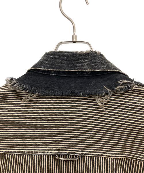 MIHARA YASUHIRO（ミハラヤスヒロ）MIHARA YASUHIRO (ミハラヤスヒロ) ディストレストボタン付きデニムジャケット ブラック サイズ:48の古着・服飾アイテム