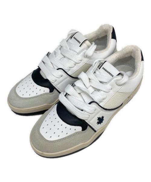 DSQUARED2（ディースクエアード）DSQUARED2 (ディースクエアード) SPIKER ロ-カットスニーカー ホワイト サイズ:SIZE40（25～25.5㎝）の古着・服飾アイテム