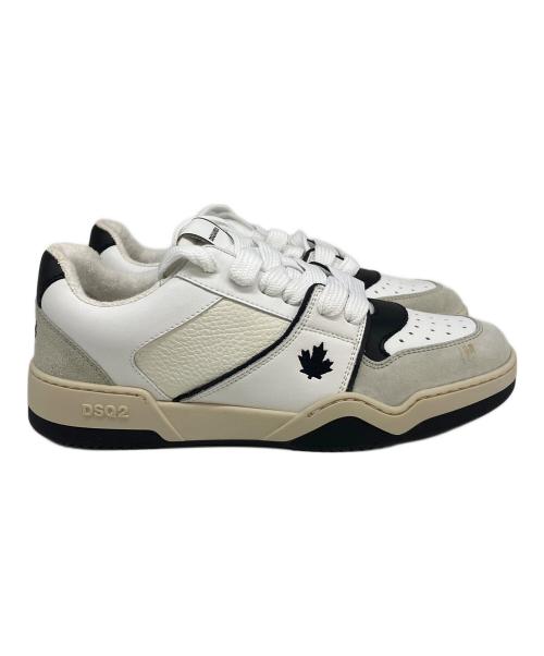 DSQUARED2（ディースクエアード）DSQUARED2 (ディースクエアード) SPIKER ロ-カットスニーカー ホワイト サイズ:SIZE40（25～25.5㎝）の古着・服飾アイテム